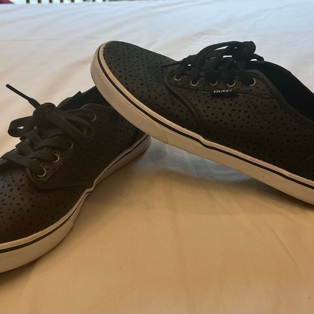 Vans Black Perforated Lace-Up Sneakers